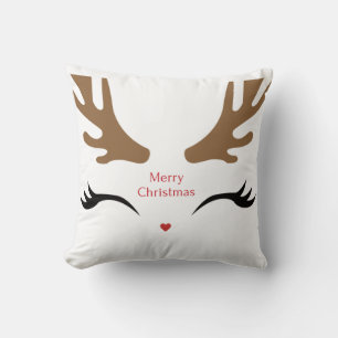 Modern and Cute Reindeer Face Cushion