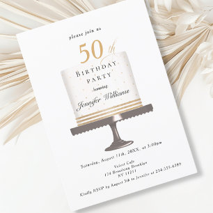 Modern and elegant birthday invitation