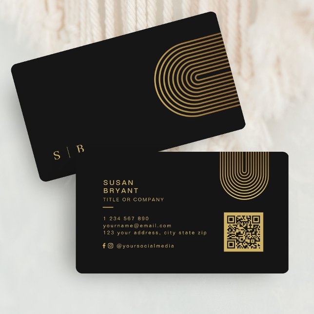 Modern and Elegant Black and Gold Professional Business Card (Modern and Elegant Black and Gold Professional Business Card)