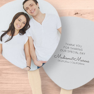 Modern and Elegant Custom Photo Wedding Hand Fan