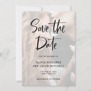 Modern and Elegant   Custom Photo Wedding Save The Date