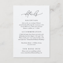 Modern and Elegant Details Enclosure Card