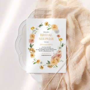 Modern and Elegant Floral bridal Shower Invitation