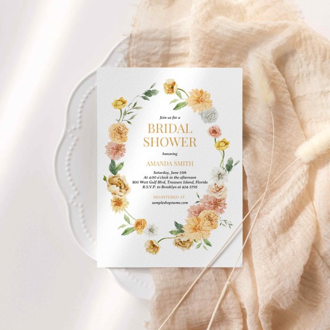 Modern and Elegant Floral bridal Shower Invitation (Creator Uploaded)