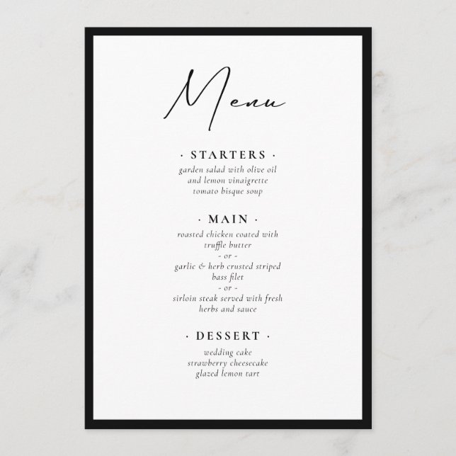 Modern and Elegant Frame Menu (Front)