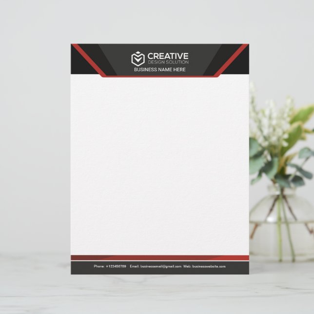 Modern and elegant letterhead design (Standing Front)