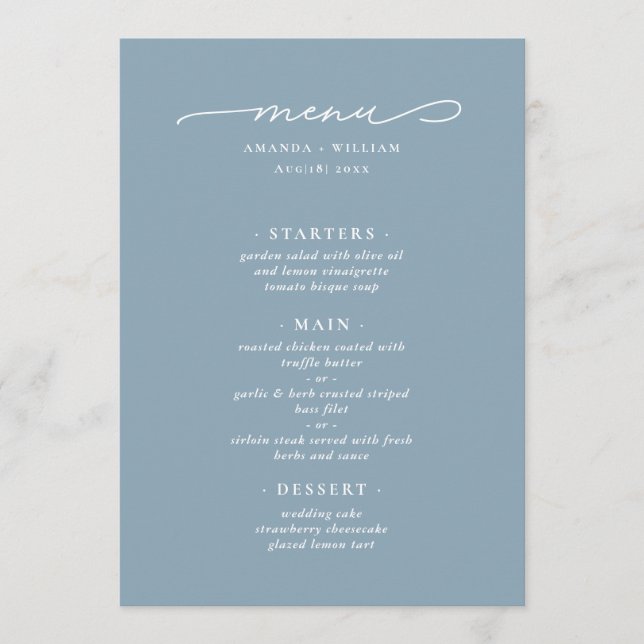 Modern and Elegant Menu (Front)