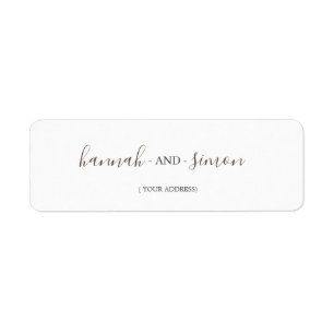 Modern and Elegant Minimalist Golden Address Return Address Label