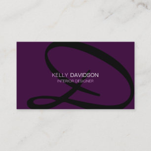 Modern and Elegant Monogram Business Card