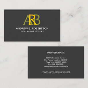 Modern and Elegant Monogram Business Card