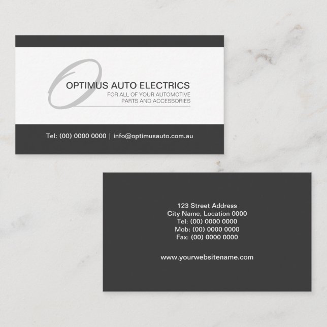 Modern and Elegant Monogram Business Card (Front/Back)