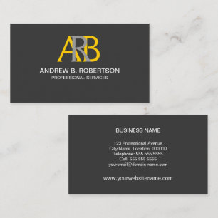 Modern and Elegant Monogram Business Card