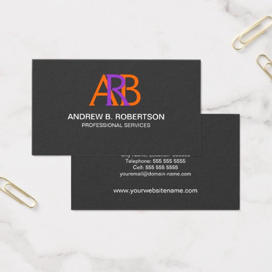 Modern and Elegant Monogram Business Card