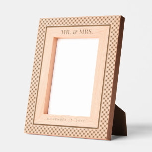 Modern and Elegant Pattern Mr. & Mrs. Personalised Etched Frames