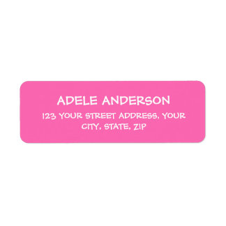 Modern and Elegant - Pink Return Address Label
