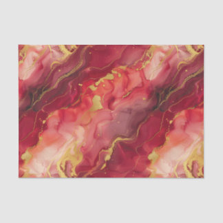 Modern and Elegant Red and Gold Tissue Paper