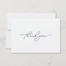 Modern and Elegant Simple Thank You Card