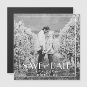 Modern and Elegant Stylish Square Wedding Magnetic Invitation