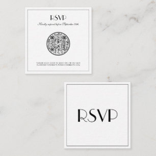 Modern and Elegant Stylish Wedding Large RSVP Note Card