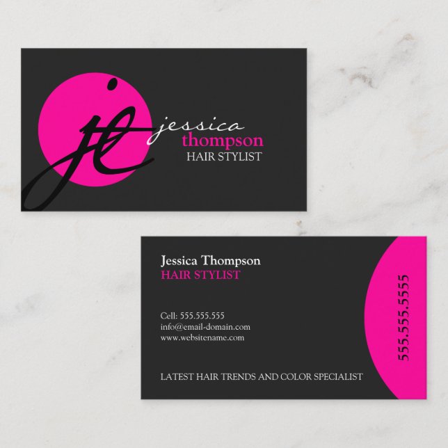 Modern and Elegant Stylist Business Card (Front/Back)