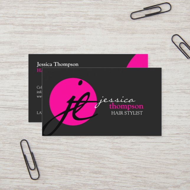 Modern and Elegant Stylist Business Card (Front/Back In Situ)