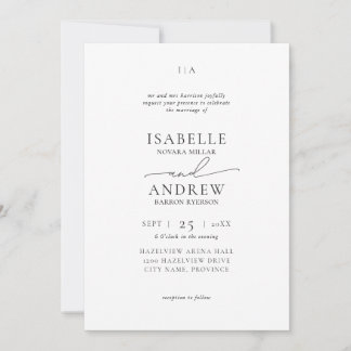 Modern and Elegant Wedding Invitation
