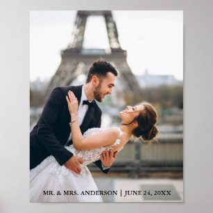 Modern and Elegant Wedding Photo Poster
