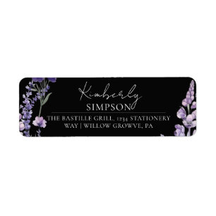 Modern and Elegant Wildflower Rustic Wedding Return Address Label