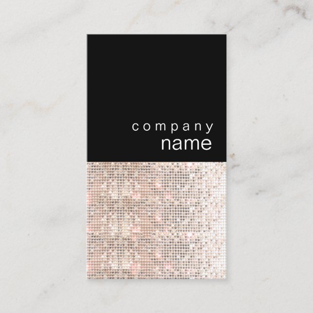 Modern and Hip FAUX Sequin Entertainer Business Card (Front)