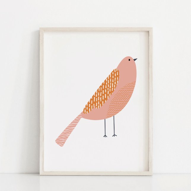 Modern and Minimal Hand-Drawn Bird Art Poster (Creator Uploaded)