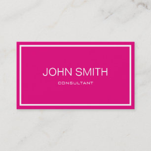 Modern and Minimal Pink Business Card