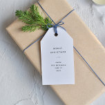 Modern and Minimal Typography | White Christmas Gift Tags<br><div class="desc">These elegant and minimal,  black and white holiday gift tags feature modern black text on a simple,  white background for a stylish and minimalist look that is perfect for your Christmas holiday gifting!</div>