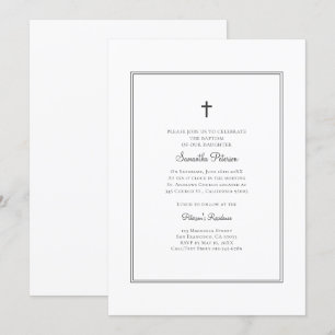 Modern and Minimalist Baptism Invitation