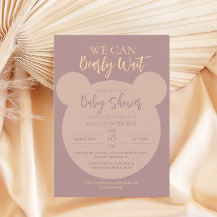 Modern and minimalist Bear Baby Shower Invitation