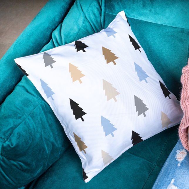 Modern and Minimalist Christmas Tree Throw Pillow (Creator Uploaded)