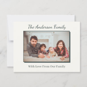 Modern and Minimalist Family Photo Keepsake Postcard