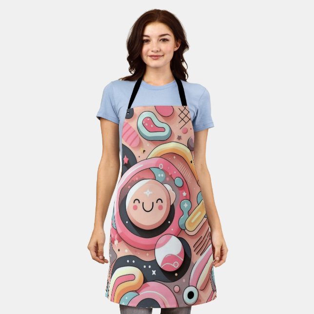 modern and minimalist pattern design apron (Worn)