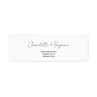 Modern and Minimalist Script Return Address Label