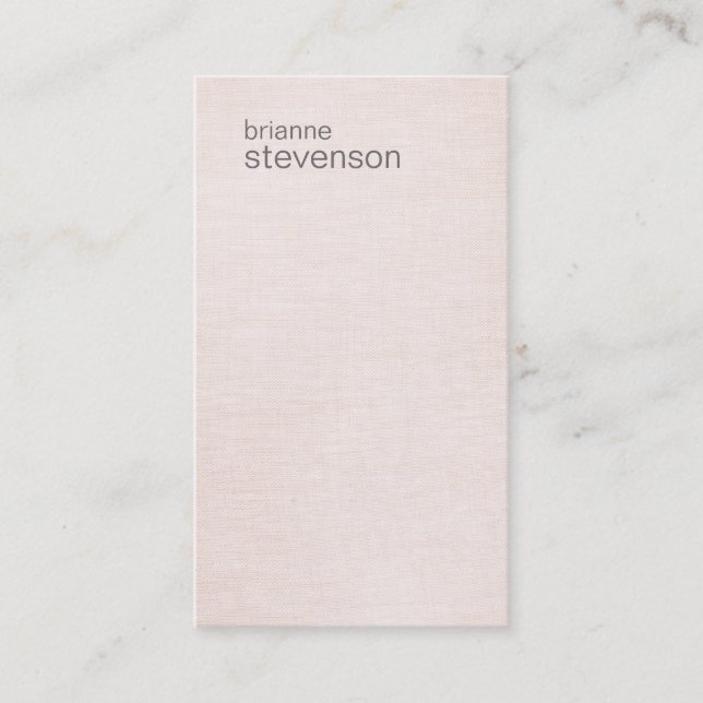 Modern and Minimalistic Light Pink Business Card (Front)