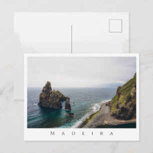 Modern and moody Madeira ocean landscape photo Postcard