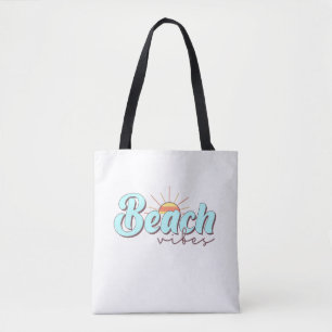 Modern and Simple Beach Vibes White Tote Bag