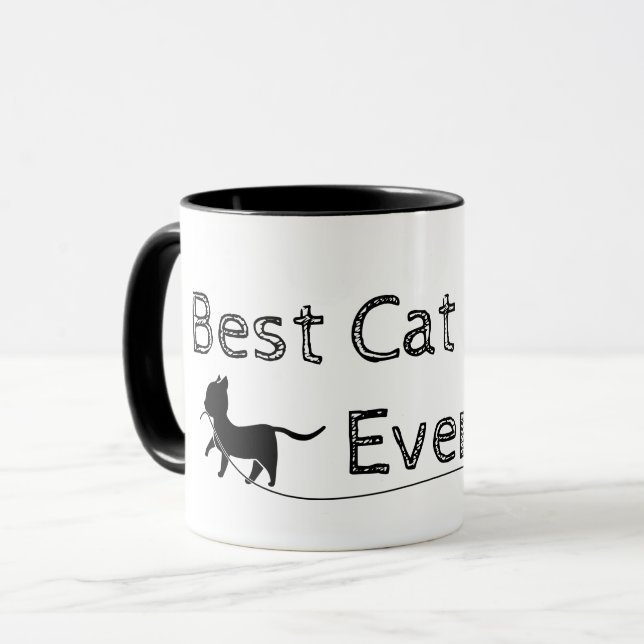 Modern and Simple Best Cat Mum Ever Mug (Front Left)