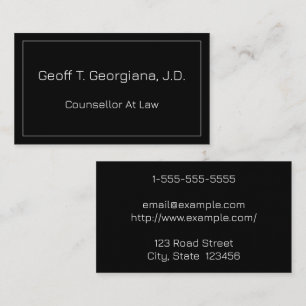 Modern and Simple Counsellors At Law Business Card