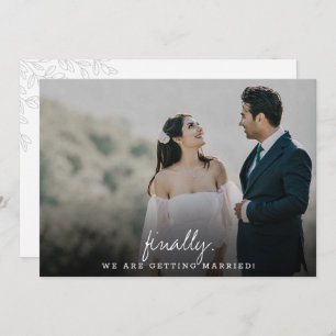 Modern and Simple Finally Calligraphy Flat Save The Date
