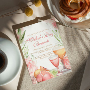 Modern and Simple Mother's Day Brunch Invitation