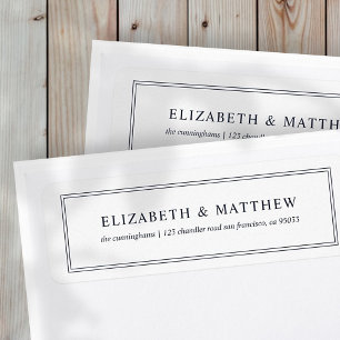 Modern and Simple Return Address Label