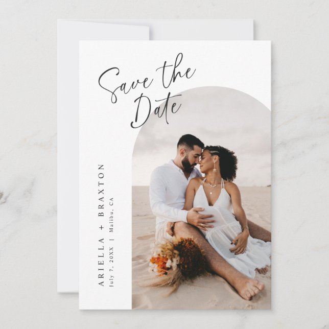Modern and Simple Save The Date Card (Front)