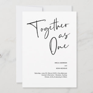 Modern and simple together as one wedding invitation