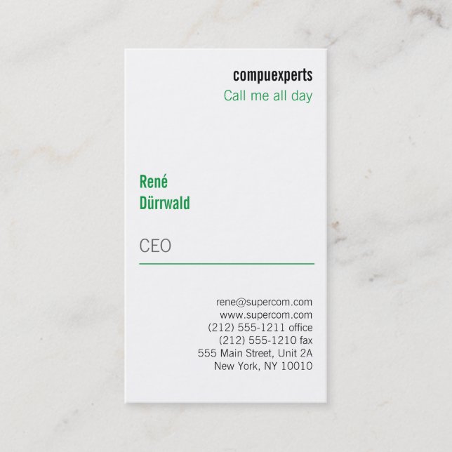 Modern and unusual business card (Front)