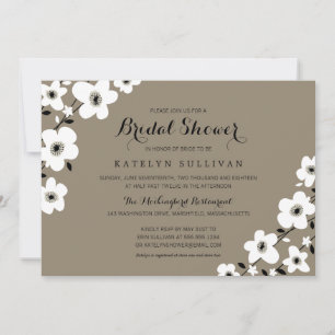 Modern Anemone   Bridal Shower Invitation